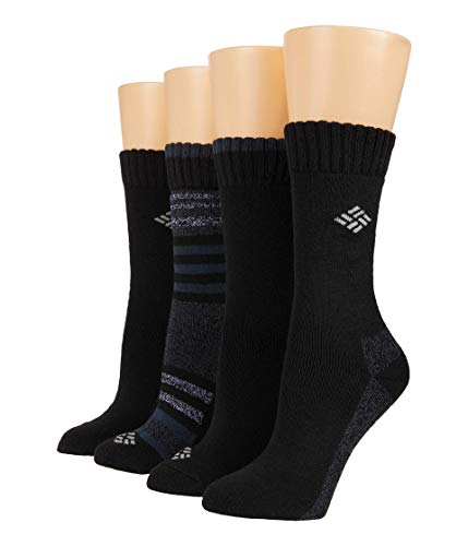 Columbia Damen Damensocken, feuchtigkeitsregulierend, 4 Paar Socken, 4er Pack schwarz, Einheitsgröße von Columbia