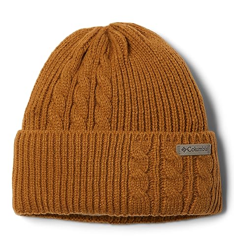 Columbia Damen Agate Pass Cable Knit Beanie Mütze, Camel-Braun, One Size von Columbia