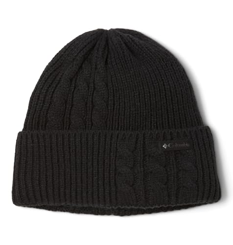 Columbia Damen Agate Pass Strickmütze mit Zopfmuster Beanie-Mütze, Schwarz, Einheitsgröße von Columbia