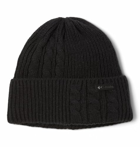 Columbia Damen Agate Pass Strickmütze mit Zopfmuster Beanie-Mütze, Schwarz, Einheitsgröße von Columbia