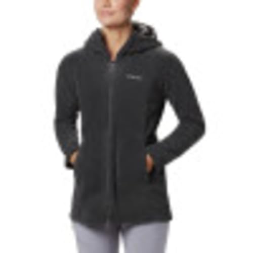Columbia Damen Benton Springs Ii Long Hoodie Fleecejacke, Dunkelgrau meliert, XL von Columbia