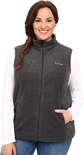 Columbia Damen Benton Federn in Übergröße Fleece-Weste, Blickdicht, Charcoal Heather, XXX-Large von Columbia