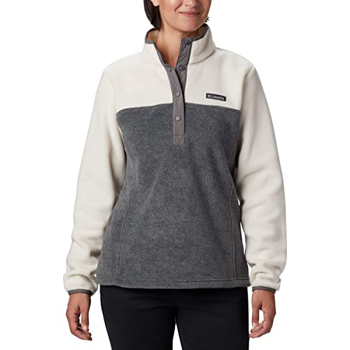 Columbia Damen Benton Springs 1/2 Snap Fleece Pullover, City Grey Heather/Chalk, L/Zerlich von Columbia