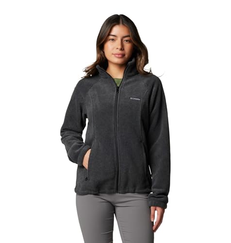 Columbia Damen Benton Springs Full Zip Fleecejacke, Dunkelgrau meliert, XXL von Columbia