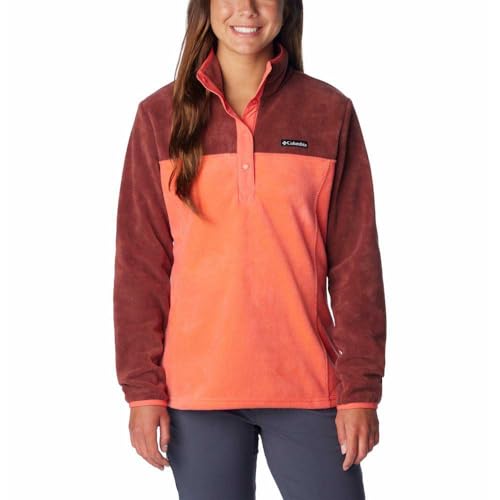 Columbia Damen Benton Springs Half Snap Pullover, Juicy/Spice, Small von Columbia