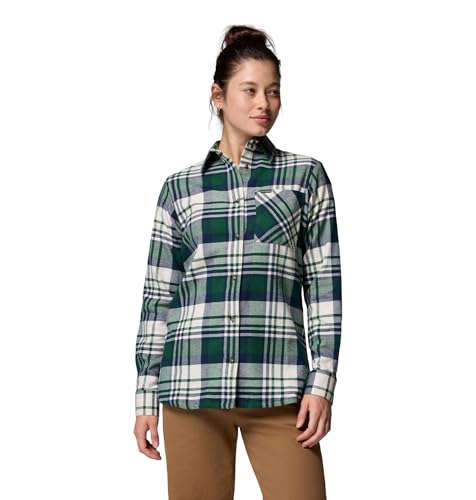Columbia Damen Calico Basin Flannel Langarmshirt, Rain Forest Multiplaid, Klein von Columbia