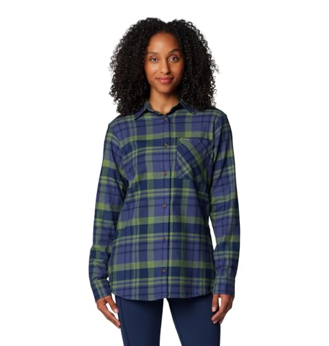 Columbia Damen Calico Basin Flannel Long Sleeve Shirt Collegiate Navy Multiplaid, Small von Columbia
