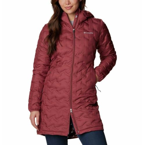 Columbia Damen Delta Ridge Long Down Jacket Jacke, Rot, S von Columbia