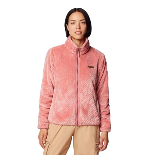 Columbia Damen Fire Side 2 Full Zip Sherpa Fleece mit durchgehendem Reißverschluss, Rosa Agave, XL von Columbia