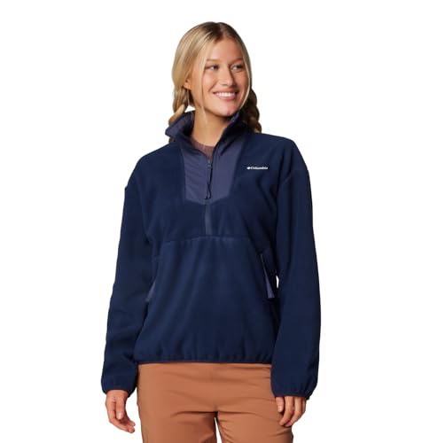 Columbia Damen Half Zip Sequoia Grove Fleece mit halbem Reißverschluss, Collegiate Navy/Nocturnal, XXL von Columbia