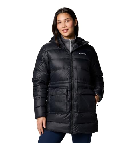 Columbia Women's Harmony Falls Mid Down Jacket Daunenjacke mit Puffer, Black, S von Columbia
