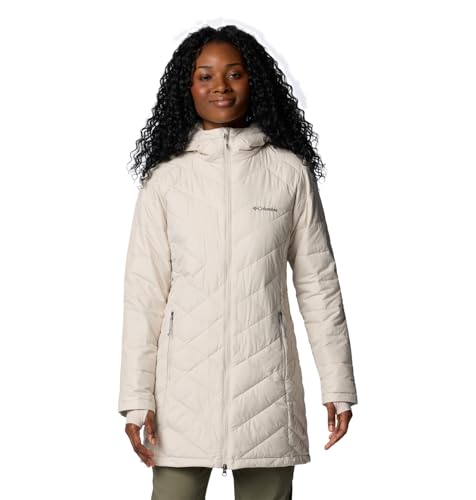 Columbia Damen Heavenly Long Hooded Jacket Pufferjacke mit Kapuze, Dark Stone, M von Columbia