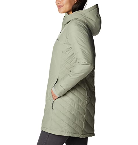 Columbia Damen Heavenly Long Hooded Jacket Pufferjacke mit Kapuze, Safari, L von Columbia