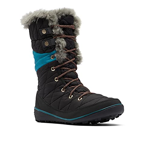 Columbia Damen Heavenly Omni-Heat Schneestiefel, Schwarz/Deep Water, 38.5 EU von Columbia