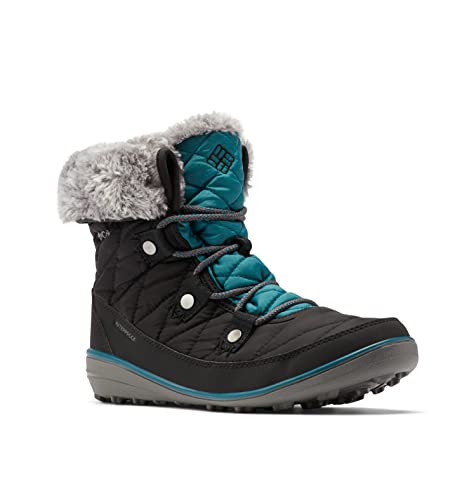 Columbia Damen Heavenly Shorty Omni-Heat Schneestiefel, Schwarz/Deep Water, 36 EU von Columbia
