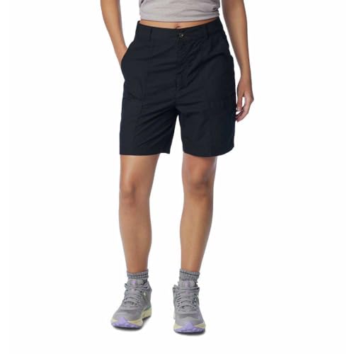 Columbia Damen Holly Hideaway Washed Out Bermuda Wander-Shorts, Schwarz, 44 von Columbia