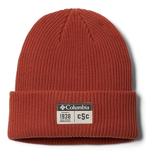 Columbia Damen Lost Lager Ii Beanie Mütze, Warp Red, Varsity Patch, One Size von Columbia