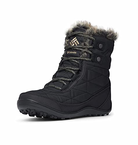 Columbia Minx Shorty III wasserdichte Schneestiefel für Damen, Schwarz (Black x Pebble), 42 EU, Black Pebble von Columbia