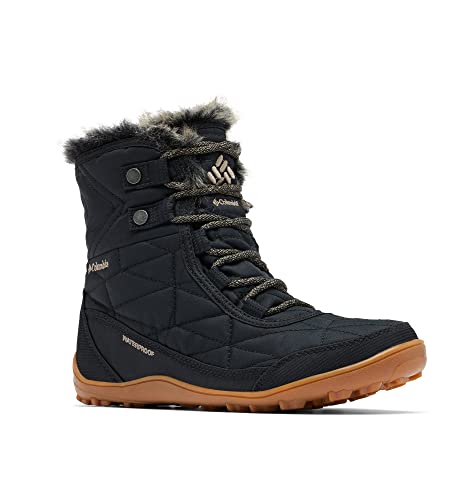 Columbia Minx Shorty III wasserdichte Schneestiefel für Damen, Schwarz (Black x Khaki II), 36 EU von Columbia