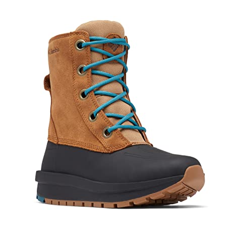 Columbia Moritza Shield Omni-Heat wasserdichte Schneestiefel für Damen, Braun (Elk x River Blue), 40.5 EU von Columbia