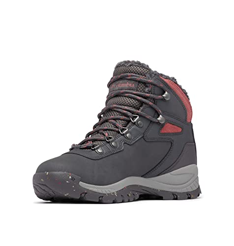 Columbia Newton Ridge WP Omni-Heat II wasserdichte Wanderstiefel für Damen, Grau (Dark Grey x Beetroot), 38 EU von Columbia