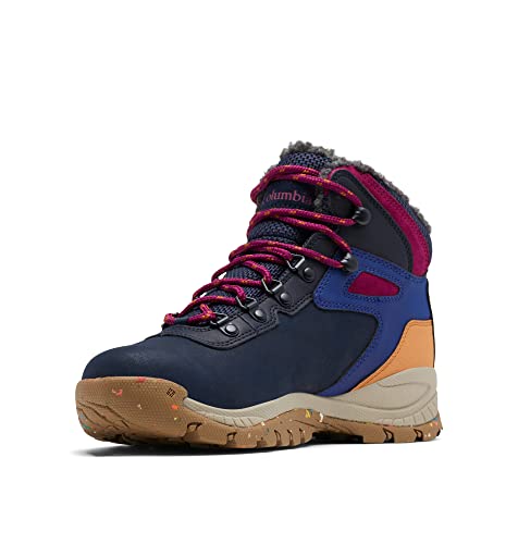 Columbia Newton Ridge Plus Omni-Heat Winterstiefel für Damen, Blau (Dark Nocturnal x Red Onion), 39 EU von Columbia