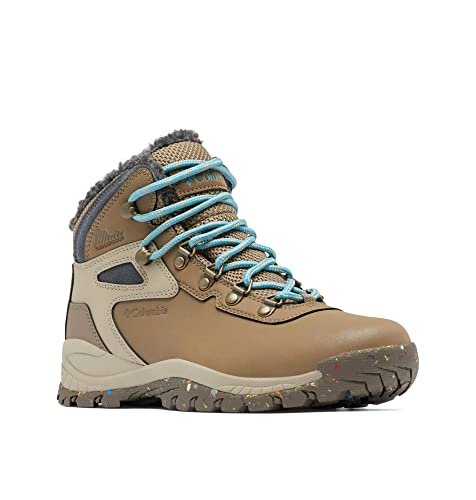 Columbia Newton Ridge Plus Omni-Heat Winterstiefel für Damen, Braun (Wet Sand x Sea Wave), 38 EU, Braun Wet Sand X Sea Wave von Columbia