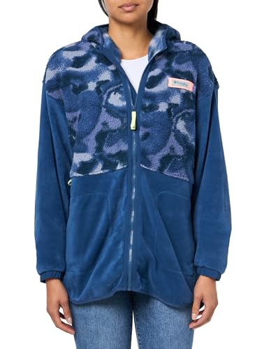 Columbia Damen PFG Open Water Hooded Fleece, Carbon/Carbon Aura, M von Columbia