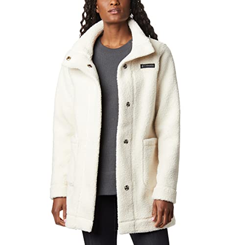 Columbia Damen Panorama Lange Jacke Fleecejacke, Kreide, X-Small von Columbia