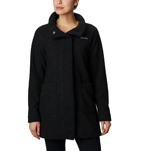 Columbia Damen Panorama Lange Jacke Fleecejacke, Schwarz, XL von Columbia