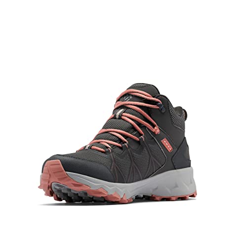 Columbia Peakfreak II Mid Outdry WP wasserdichte Wanderstiefel für Damen, Grau (Dark Grey x Dark Coral), 38 EU von Columbia