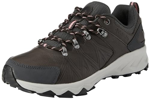 Columbia Peakfreak II Outdry Leather, Niedrige Trekking- und Wanderschuhe, Ti Grey Steel, Salmon Rose, von Columbia