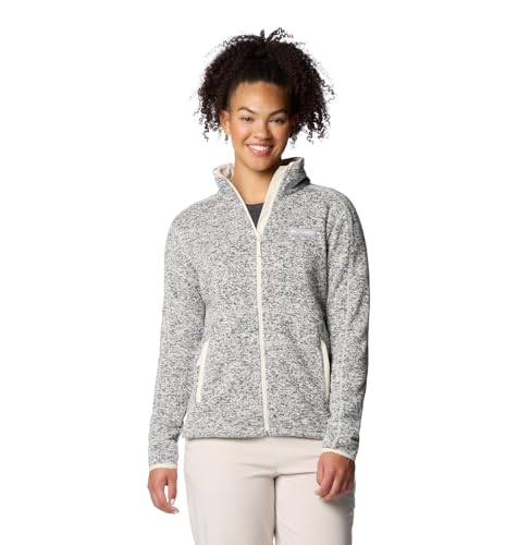 Columbia Damen Pullover Wetter Full Zip 2 Fleecejacke mit durchgehendem Reißverschluss, Chalk Heather, XL von Columbia