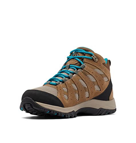 Columbia Redmond III Mid WP wasserdichte Wanderstiefel für Damen, Braun (Khaki II x Sea Level), 37.5 EU von Columbia