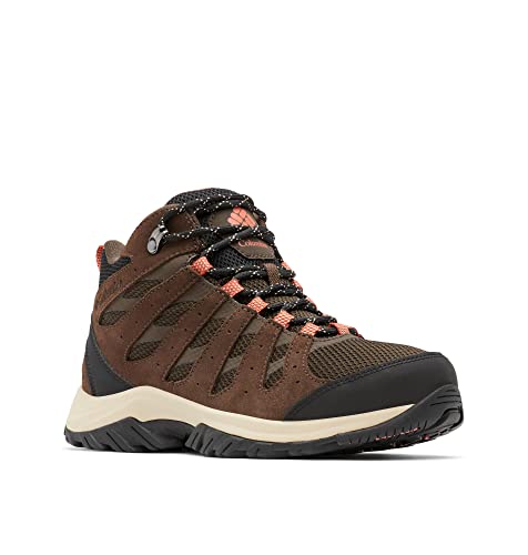 Columbia Redmond III Mid WP wasserdichte Wanderstiefel für Damen, Braun (Cordovan x Dark Coral), 37.5 EU von Columbia