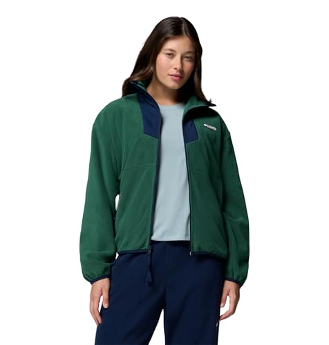 Columbia Damen Sequoia Grove Full Zip Fleece Fleecejacke, Rain Forest/Collegiate Navy, M von Columbia