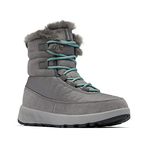 Columbia Slopeside Peak Luxe wasserdichte Schneestiefel für Damen, Grau (City Grey x Dusty Green), 42 EU von Columbia