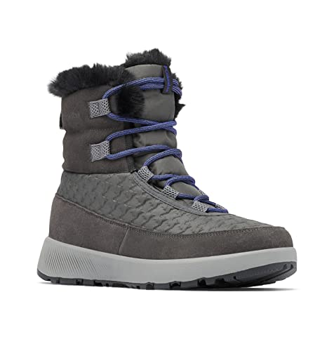 Columbia Damen Slopeside Peak Luxe Wanderschuh, Shark/Clematis Blue, 40 EU von Columbia