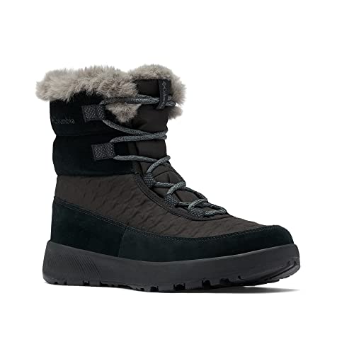 Columbia Slopeside Peak Luxe wasserdichte Schneestiefel für Damen, Schwarz (Black x Graphite), 37.5 EU von Columbia