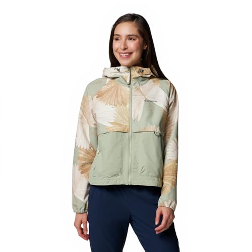 Columbia Damen Spire Valley Printed Windbreaker, Safari Rays/Safari, M von Columbia