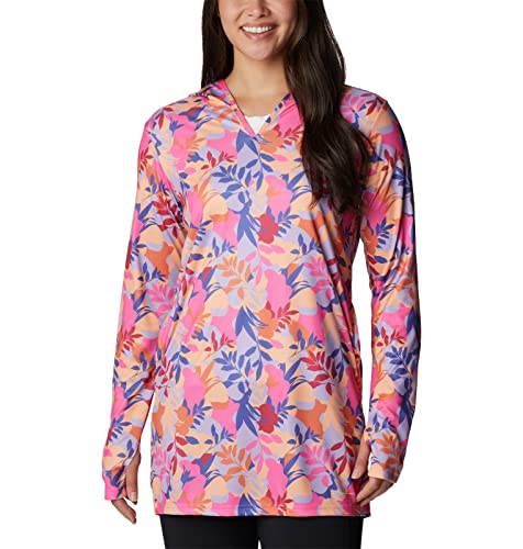 Columbia Damen Summerdry Coverup Bedruckte Tunika, Wilde Geranien/Floriated, Größe L von Columbia