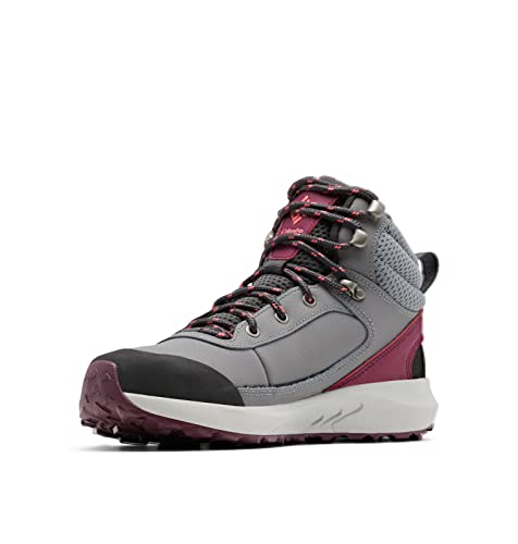 Columbia Trailstorm Peak Mid Wanderstiefel für Damen, Grau (Ti Grey Steel x Marionberry), 38 EU von Columbia