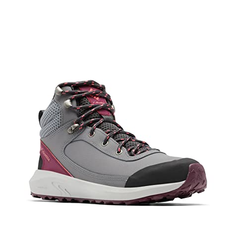 Columbia Trailstorm Peak Mid Wanderstiefel für Damen, Grau (Ti Grey Steel x Marionberry), 40.5 EU von Columbia