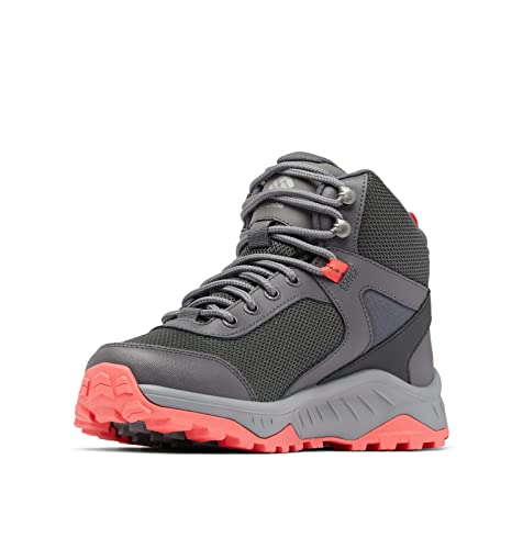 Columbia Trailstorm Ascend Mid WP wasserdichte Wanderstiefel für Damen, Grau (Dark Grey x Red Coral), 38.5 EU von Columbia