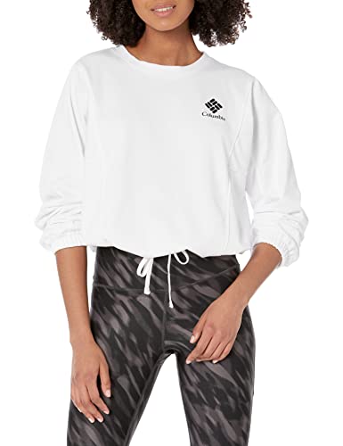 Columbia Damen Trek Seasonal Ft Crew, Weiß/Schwarz CSC Stacked Logo, X-Large von Columbia