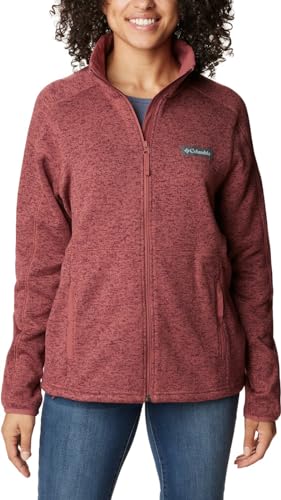 Columbia Damen W Sweater Weather Full Zip Polo-Pullover, rot, L von Columbia