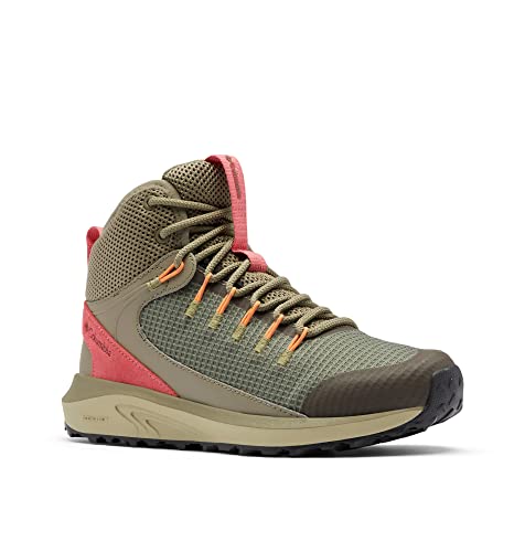 Columbia Trailstorm Mid Waterproof wasserdichte Trekking Und Wanderstiefel für Damen, Grün (Stone Green x Wild Salmon), 43 EU von Columbia
