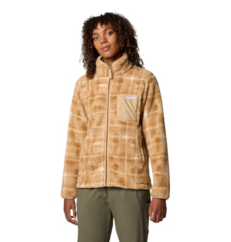 Columbia Damen West Bend Print Full Zip 2 Fleecejacke mit durchgehendem Reißverschluss, Camel Brown Omblur, M von Columbia