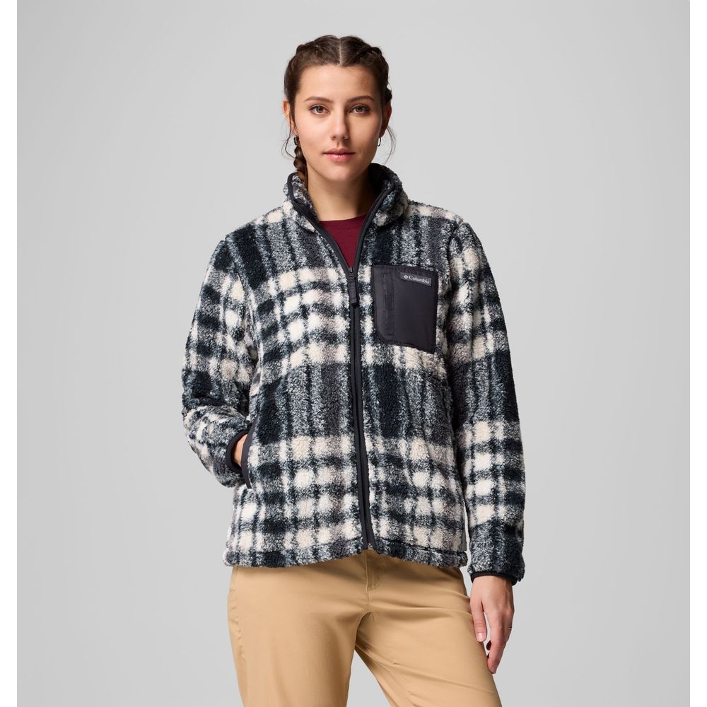 Columbia Damen West Bend Print Full Zip II Fleecejacke black herringplaid M von Columbia