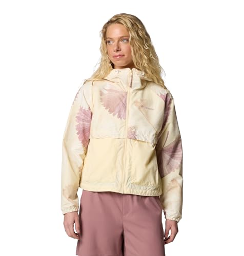 Columbia Damen Windbreaker Spire Valley Printed, Lemon Wash Rays/Lemon Wash, Mittel von Columbia
